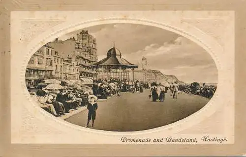 PC72311 Promenade und Bandstand. Hastings. Victoria. 1912