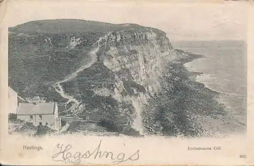 PC72272 Hastings. Ecclesbourne Cliff. Victoria. 1904