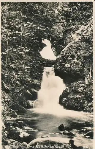 PC72747 Fairy Glen Falls. Dwygyfylchi. Penmaenmawr. Lachs. RP. 1956