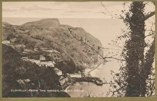 PC72762 Clovelly aus dem Wald. Hobby Drive