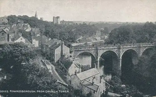 PC73920 Knaresborough. Vom Kirchturm. Photochrom. Getreide. Nr. 38022. 1923