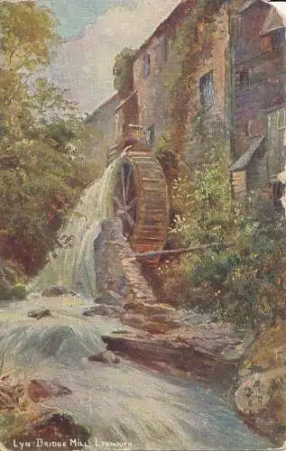 PC72587 Lyn Bridge Mill. Lynmouth. Hildesheimer. 1906