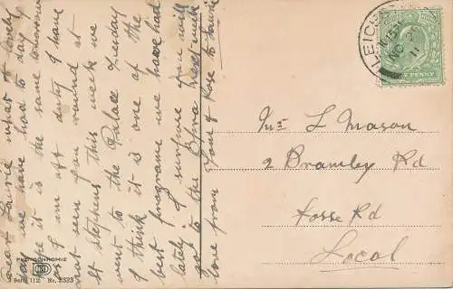 PC73044 alte Postkarte. Haus und Bäume. 1911