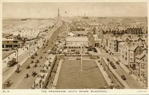 PC72905 Die Promenade. South Shore. Blackpool. Tuck. 1957