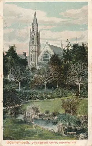 PC73478 Bournemouth. Gemeindekirche. Richmond Hill. Pfau. 1907