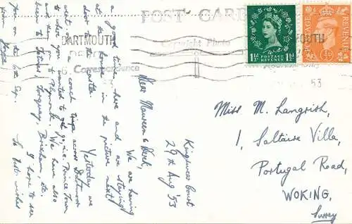 PC73628 Alte Postkarte. Klippen vom Meer. 1953