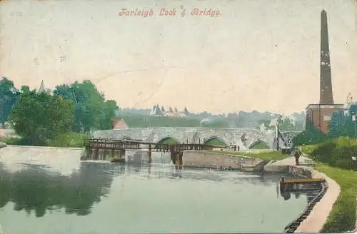 PC73534 Farleigh Schloss und Brücke. 1907