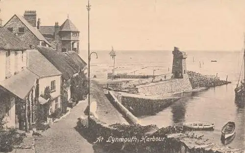 PC72940 im Hafen von Lynmouth. Valentinstag