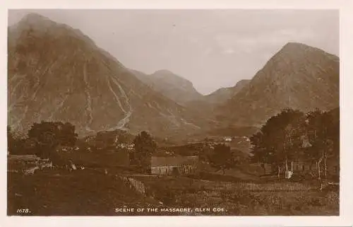 PC73801 Szene des Massakers. Glen Coe. Weiß. Das Beste von allem. Nr. 1678. RP