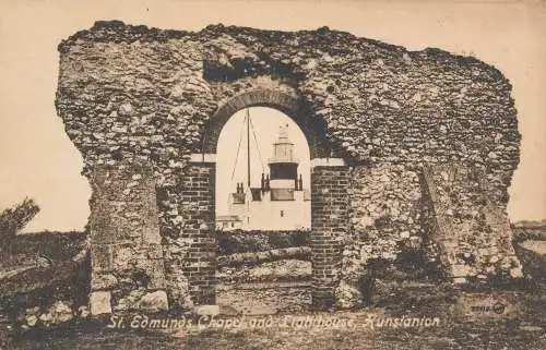 PC72785 St. Edmunds Kapelle und Leuchtturm. Hunstanton. Valentinstag