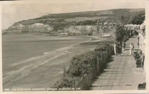 PC73984 Der Klippenpfad. Sandown. Blick in Shanklin. I.W. Nigh. Nr. 4947. RP. 1