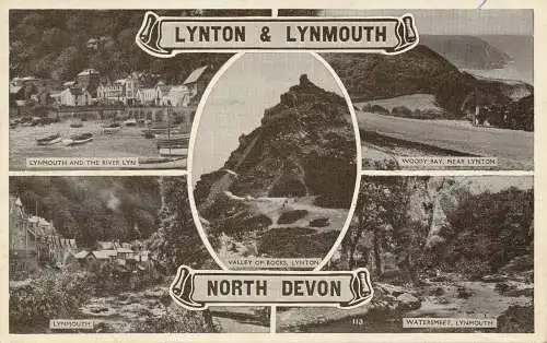 PC73650 Lynton und Lynmouth. North Devon. Multi-View. 1952