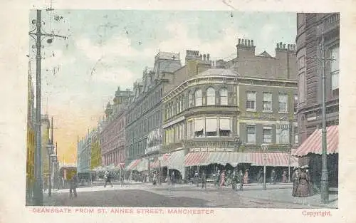 PC73717 Deansgate aus der St. Annes Street. Manchester. 1907