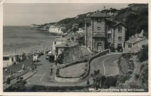 PC74122 Ventnor mit Blick nach Westen und Kaskade. In der Nähe. RP. 1955