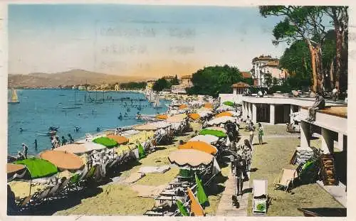 PC74133 Juan Les Pins. Strand der Provenz. Frank. Nr. 320. 1949