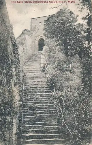 PC74195 The Keep Steps. Carisbrooke Castle. Isle of Wight. 1919