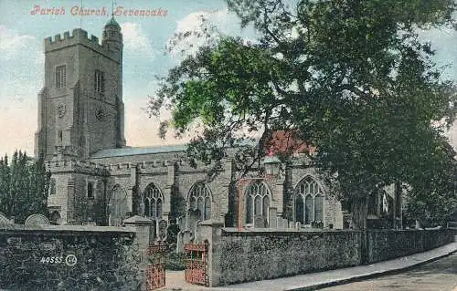 PC74517 Pfarrkirche. Sevenoaks. Valentinstag. Nr. 40555. 1907