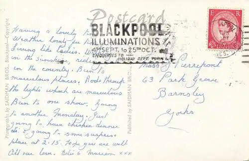 PC74298 Pantoland. Blackpool-Beleuchtungen. Saidman Bros. 1954