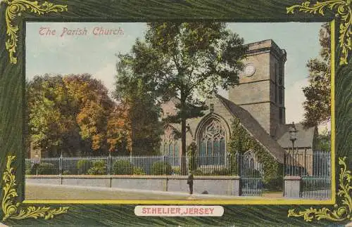 PC74308 Die Pfarrkirche. St. Helier. Trikot. 1912