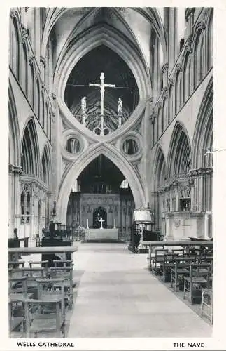 PC74578 Wells Cathedral. Das Schiff. RP. 1963