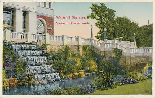 PC74508 Wasserfalltreppe. Pavillon. Bournemouth