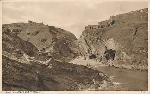 PC75016 Strand- und Burgruine. Tintagel. Nr. 27177