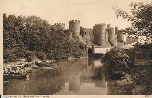 PC75047 Conway Castle von Gyffen Stream. Photochrom. Nr. 84033. 1939