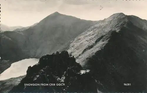 PC74802 Snowdon von Crib Goch. Valentinstag. Nr. 96281. RP