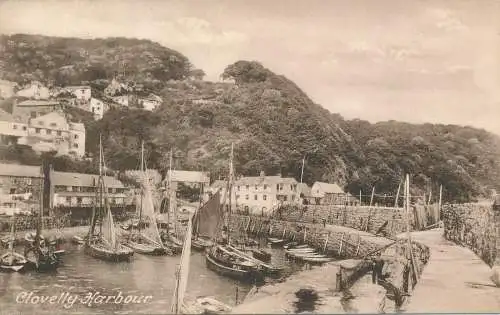 PC74981 Clovelly Harbour. Frith. Nr. 24771