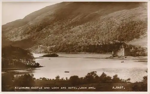 PC74465 Kilchurn Castle and Loch Awe Hotel. Loch Awe. Valentinstag. Nr. A.6467. RP