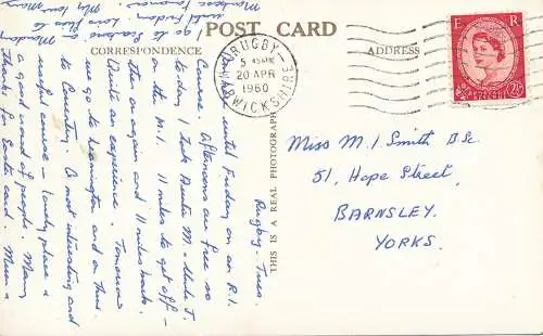 PC74354 William Temple College. Rugby. Ronald Hamblin. RP. 1960