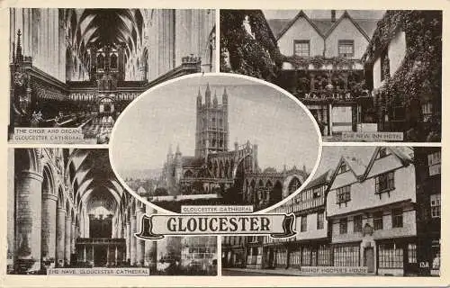 PC74808 Gloucester. Multi-View. 1950