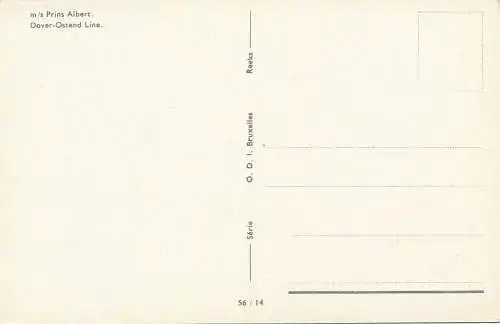 PC74545 M. S. Prins Albert. Dover Ostend Line. O.D.I