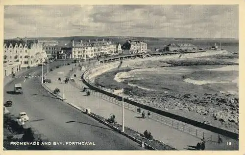 PC75386 Promenade and Bay. Porthcawl. 1957