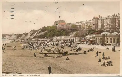 PC75211 Sands und Westklippe. Bournemouth. In der Nähe