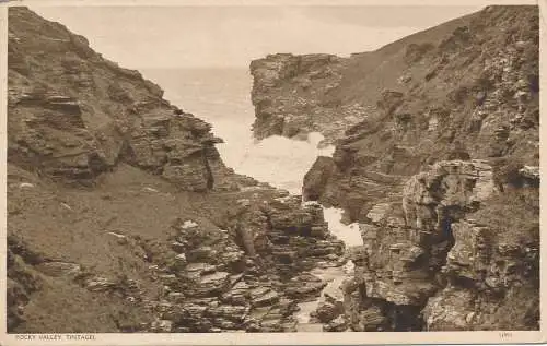 PC75083 Rocky Valley. Tintagel. 1950