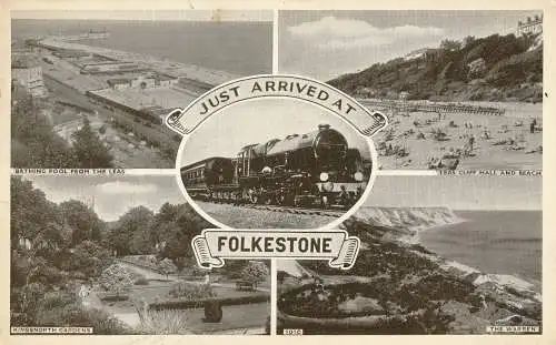 PC74460 ist gerade bei Folkestone angekommen. Multi-View. 1955