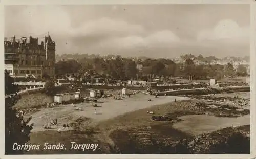 PC74935 Corbyns Sands. Torquay. Fotopräzigkeit. Englisch