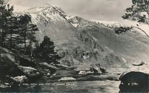 PC74990 Foel Goch und Top of Ogwen Falls. Valentinstag. Nr. W 3780. RP. 1963