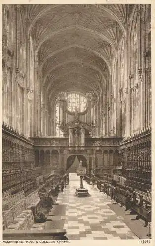 PC75277 Cambridge. Kings College Chapel. Photochrom. Nr. 43915