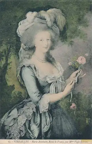 PC75248 Versailles. Marie Antoinette Königin von Frankreich von Frau Vigee Lebrun. A.Bo