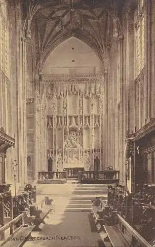 PC75263 Christ Church Reredos. Photochrom. Sepiatone. Nr. 2882. 1918