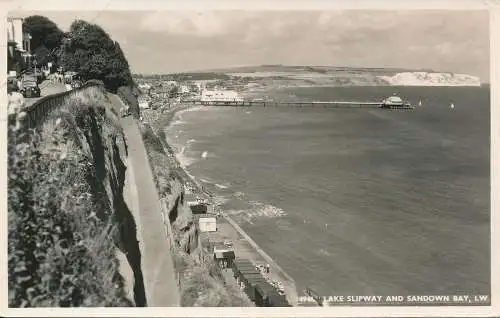 PC75368 Lake Slipway und Sandown Bay. I.W. Nigh. RP. 1954