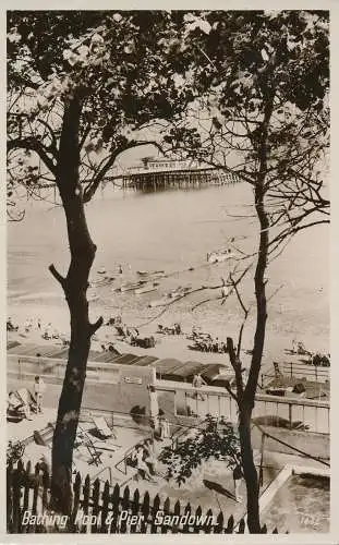 PC74991 Badewanne und Pier. Sandown. Fotopräzigkeit. Englisch. RP. 1954