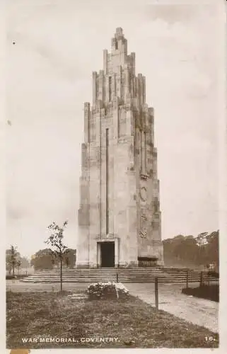 PC75085 War Memorial. Coventry. RP. 1951