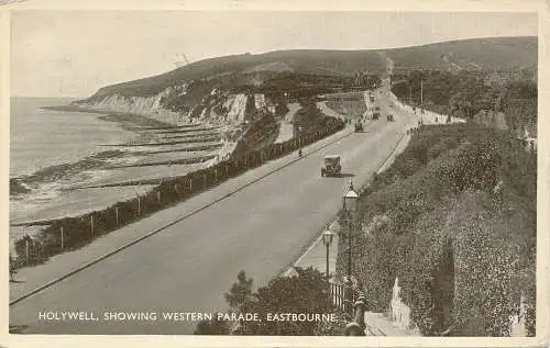 PC75400 Holywell mit Westernparade. Eastbourne. 1954