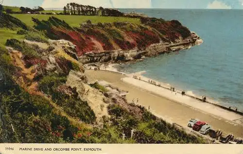 PC75335 Marine Drive und Orcombe Point. Exmouth. 1960
