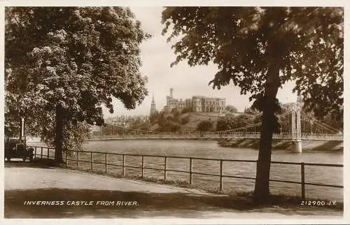 PC75336 Inverness Castle vom Fluss. Valentinstag. Nr. 212900. RP