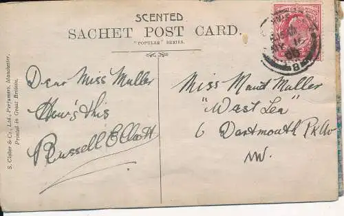 PC74925 alte Postkarte. Grüße. Kinderzeichnung. S. Claber. 1908