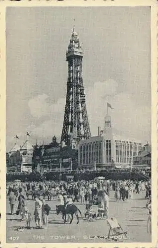 PC75392 Der Turm. Blackpool. Nr. 407. 1958